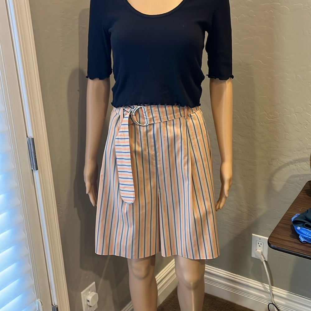 Akris Punto striped high-waist shorts 8 - Picture 3 of 10